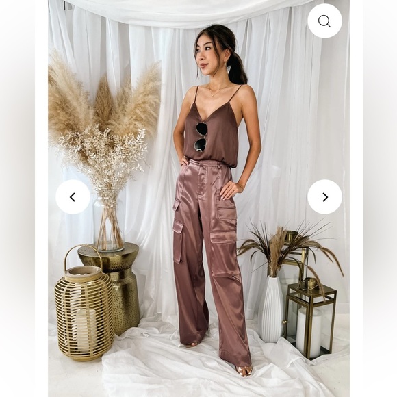 NWT Reset by Jane Satin Cargo Pants - Picture 11 of 14